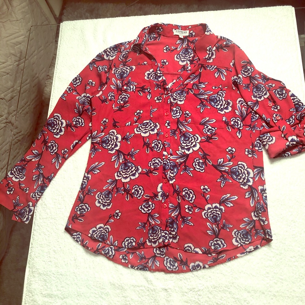 Long sleeve floral shirt